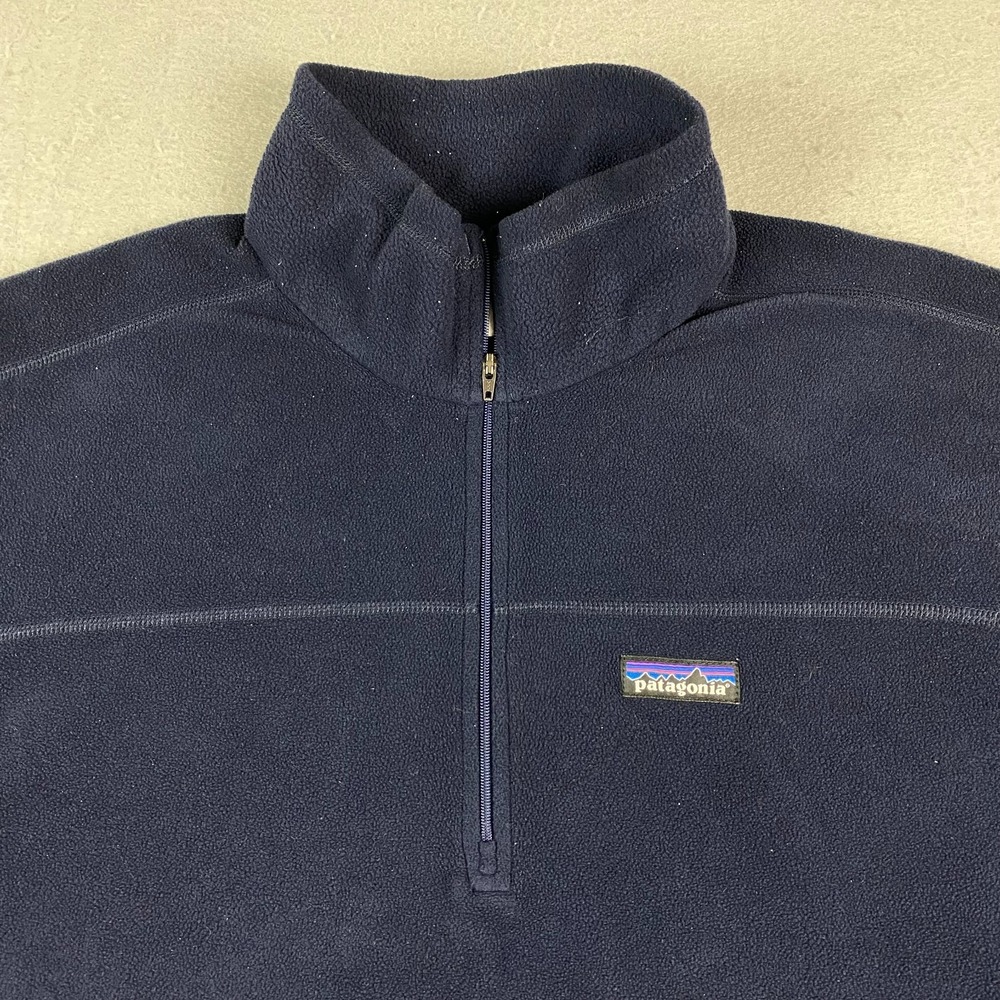 Patagonia Jacket Men XL Blue Micro D Fleece Pullover Jumper Hiking Camping 26175 - Picture 2 of 16